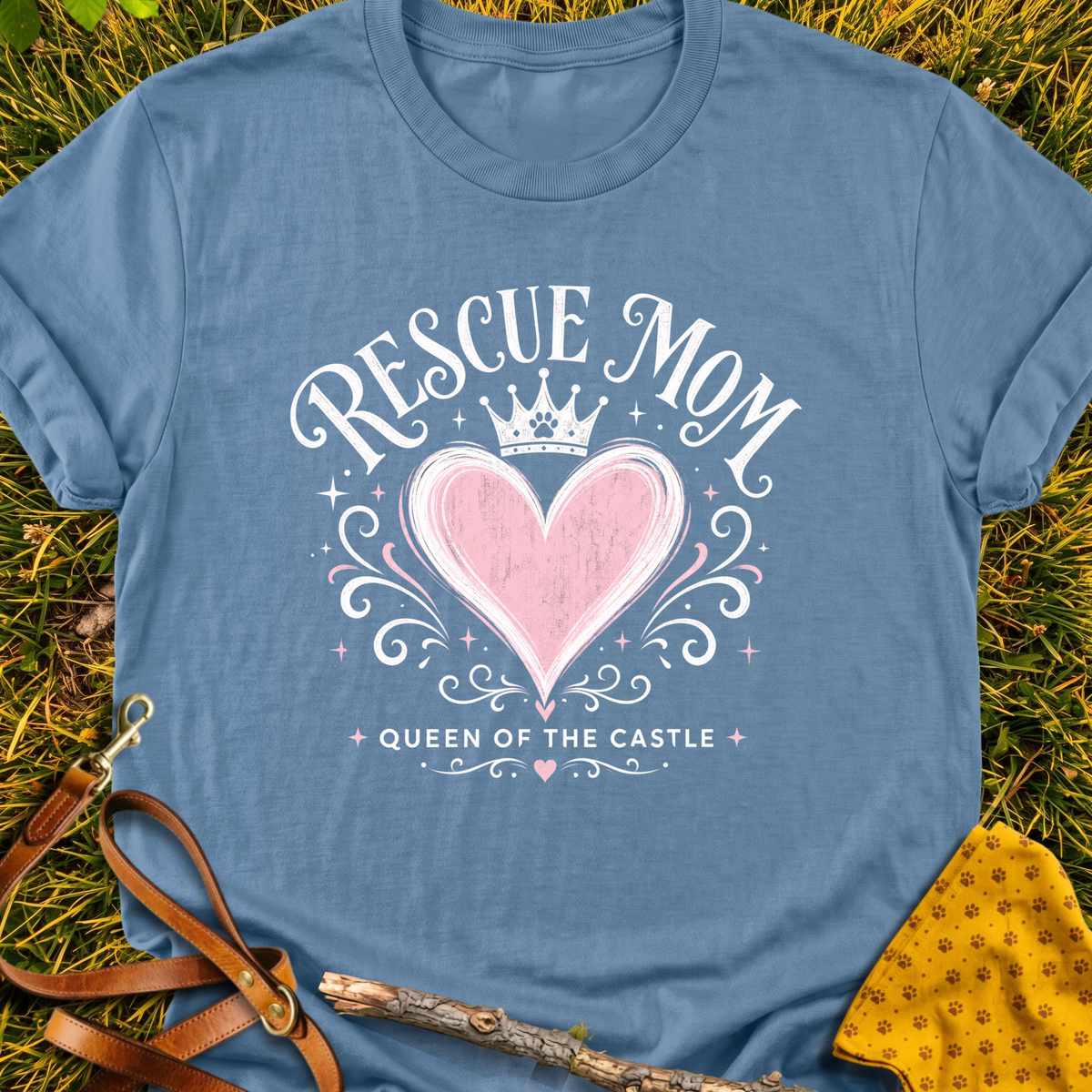 Castle Queen T-shirt T-shirt in Indigo Blue - Furever Mode rescue dog tee