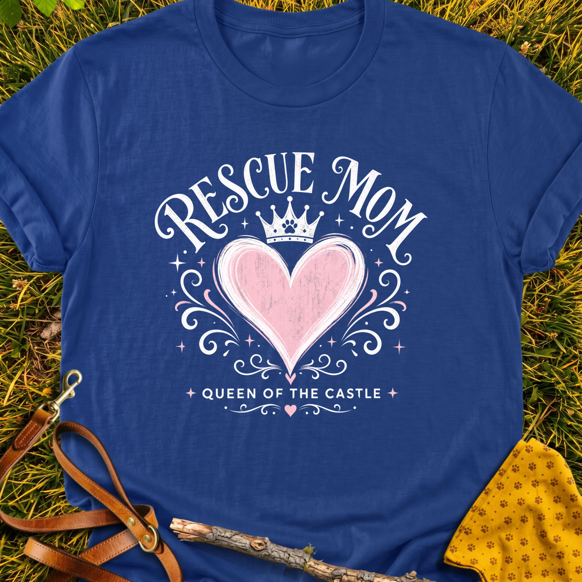 Castle Queen T-shirt T-shirt in Metro Blue - Furever Mode rescue dog tee