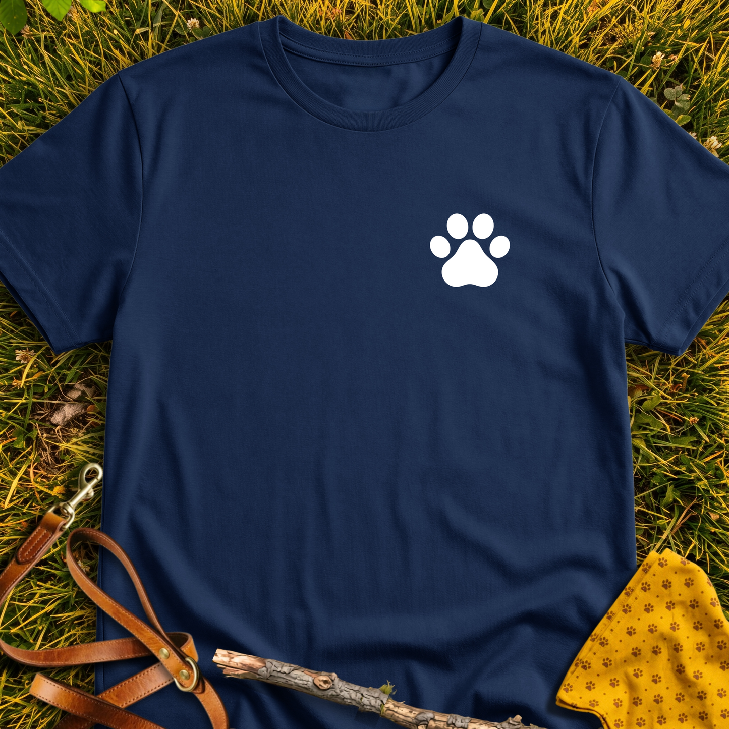 Corner Paw T-shirt T-shirt in Navy - Furever Mode rescue dog tee