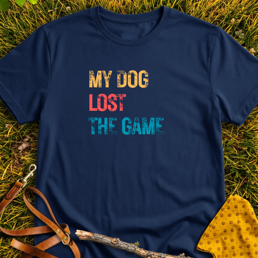 Dog Lost the Game T-shirt T-shirt in Navy - Furever Mode rescue dog tee
