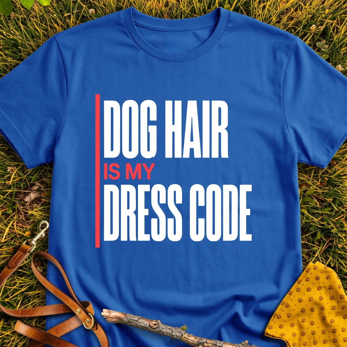 Dress Code T-shirt T-shirt in Royal - Furever Mode rescue dog tee