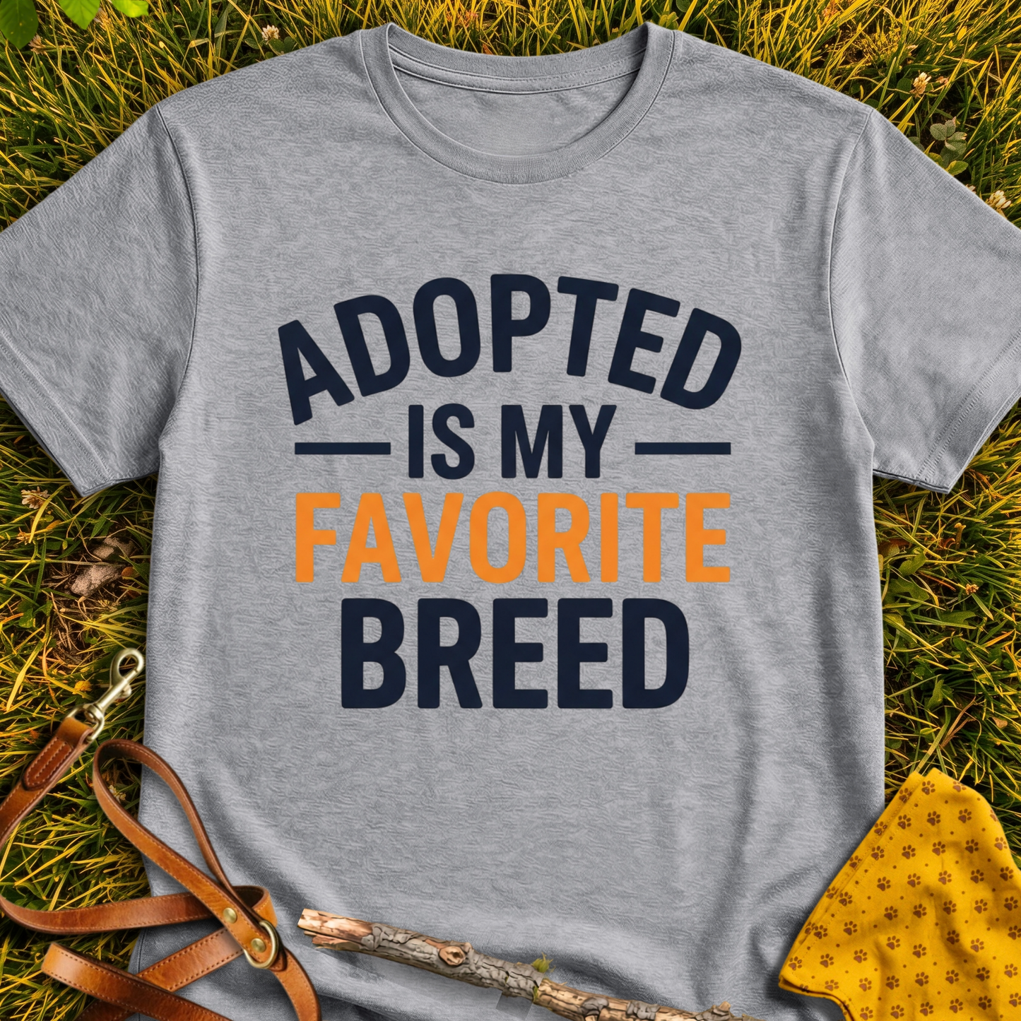 Favorite Breed T-Shirt T-shirt in Sport Grey - Furever Mode rescue dog tee