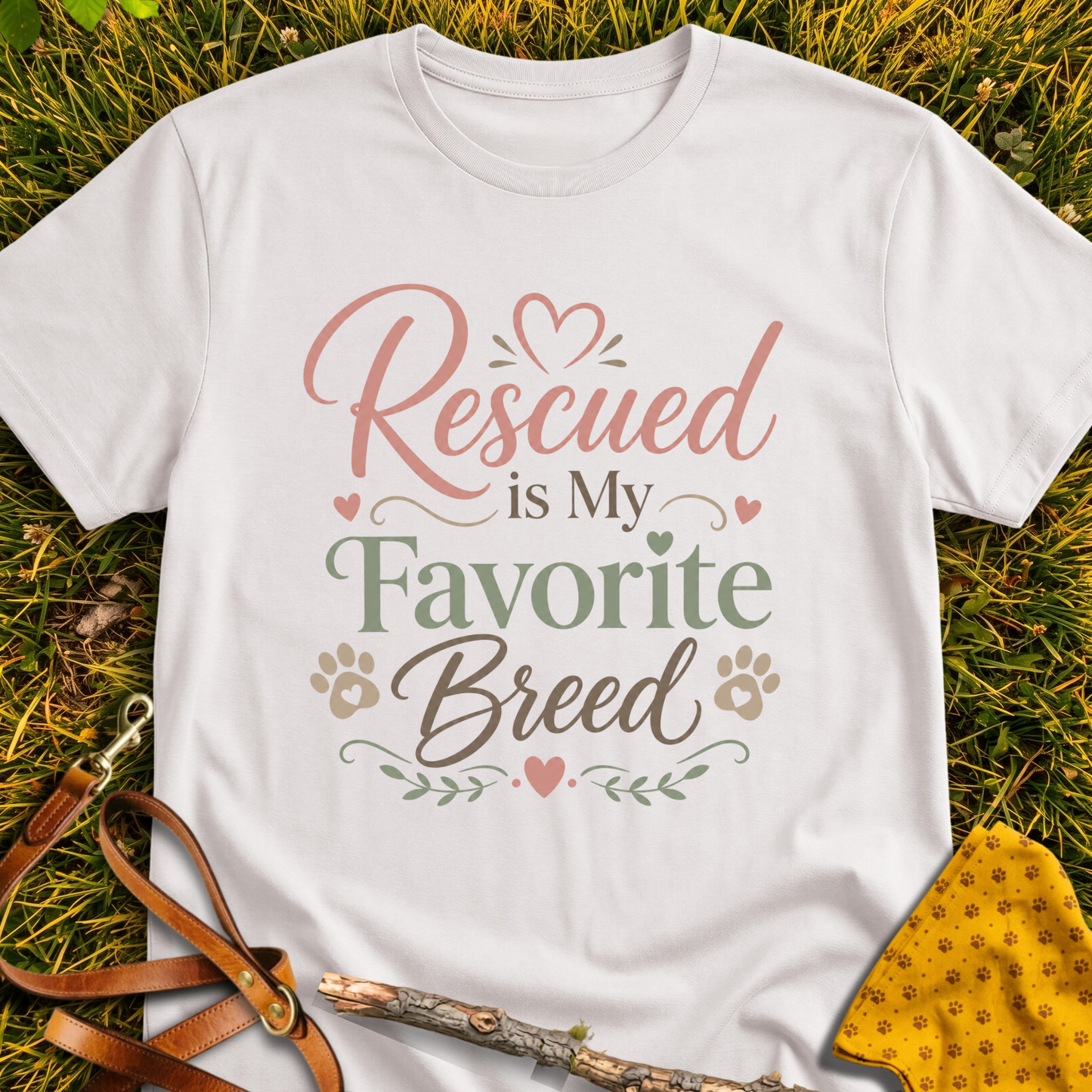 Favorite Breed T-shirt T-shirt in Ice Grey - Furever Mode rescue dog tee
