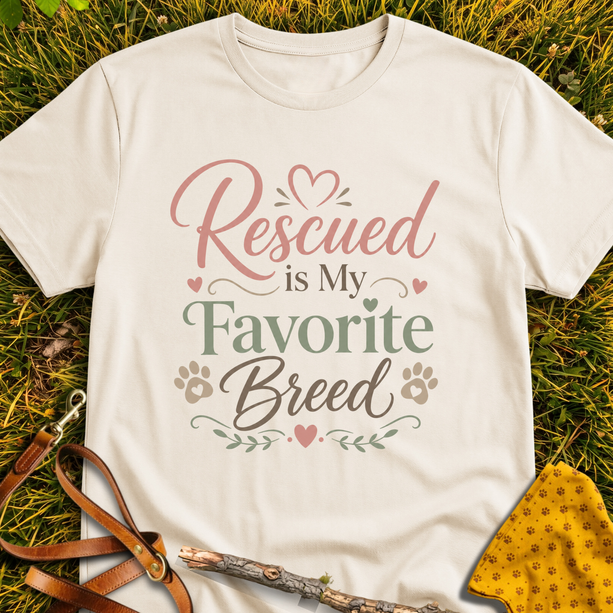 Favorite Breed T-shirt T-shirt in Natural - Furever Mode rescue dog tee