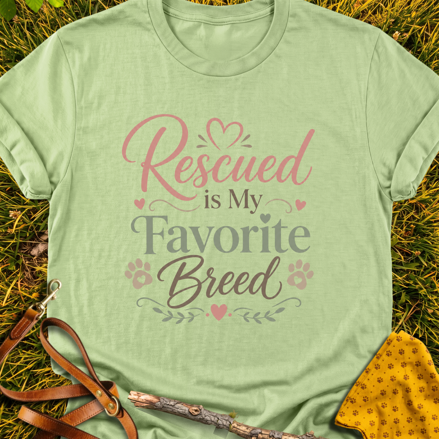 Favorite Breed T-shirt T-shirt in Pistachio - Furever Mode rescue dog tee