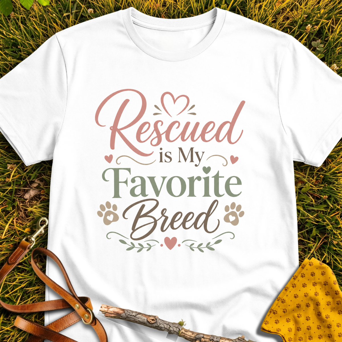 Favorite Breed T-shirt T-shirt in White - Furever Mode rescue dog tee