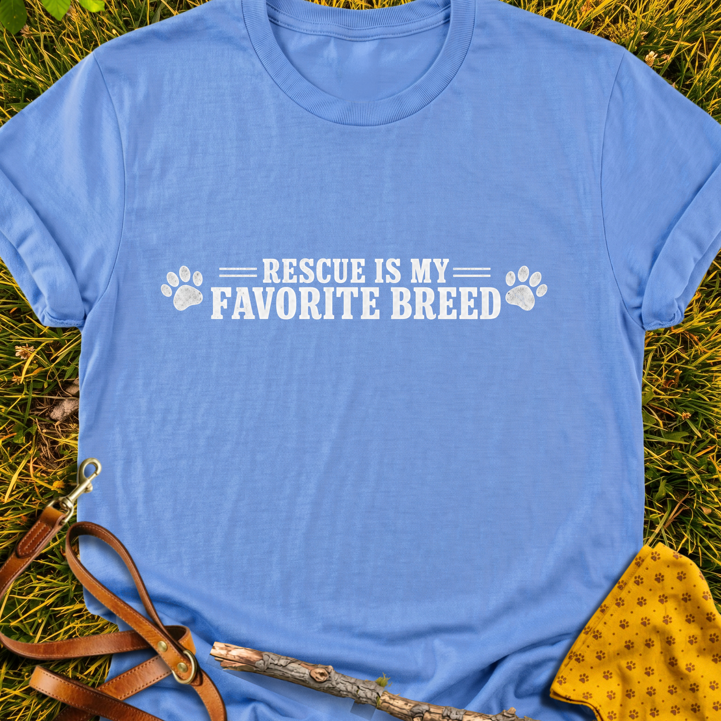Favorite T-shirt T-shirt in Carolina Blue - Furever Mode rescue dog tee