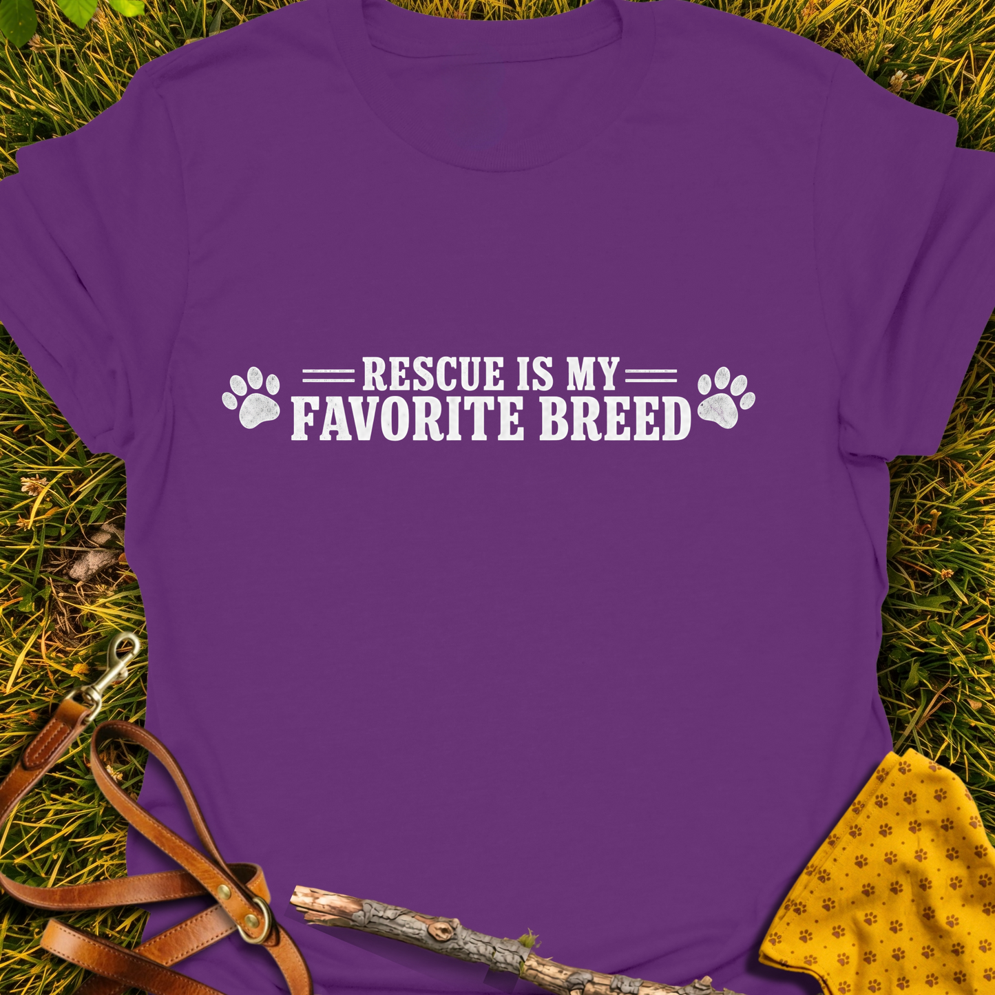 Favorite T-shirt T-shirt in Purple - Furever Mode rescue dog tee