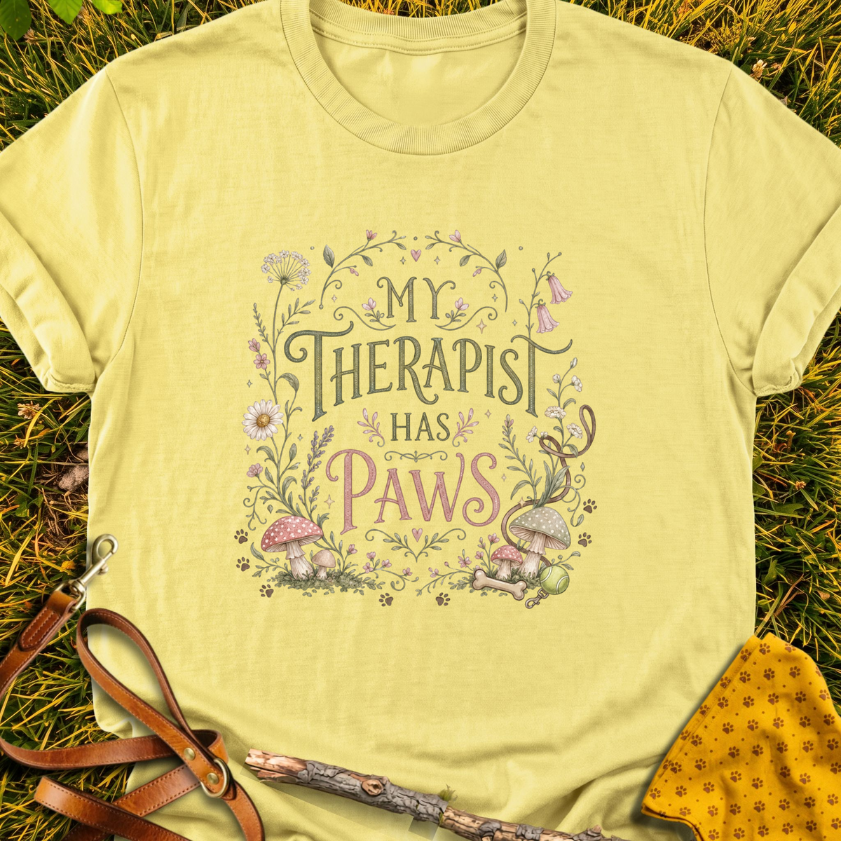 Forest Therapist T-shirt T-shirt in Cornsilk - Furever Mode rescue dog tee