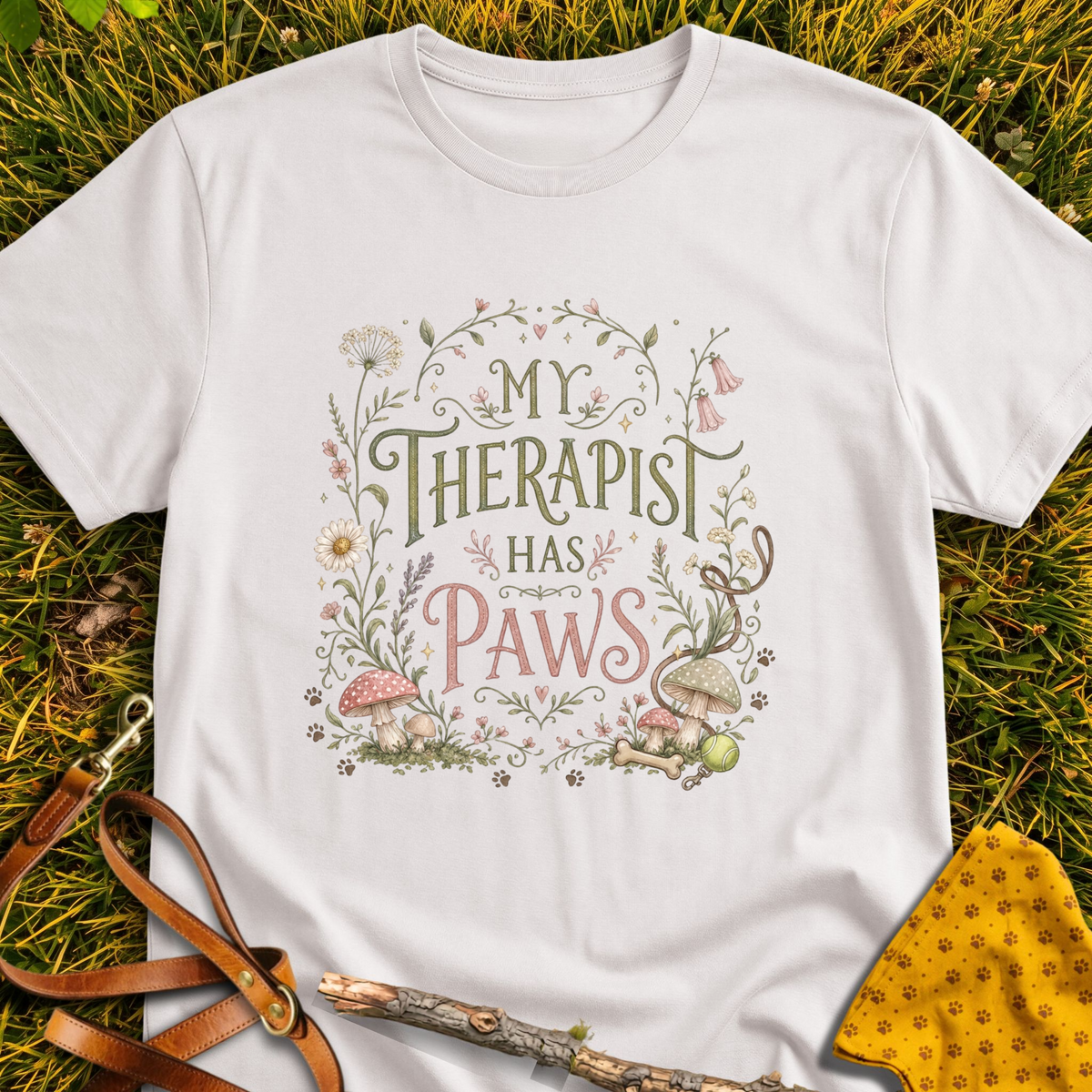 Forest Therapist T-shirt T-shirt in Ice Grey - Furever Mode rescue dog tee