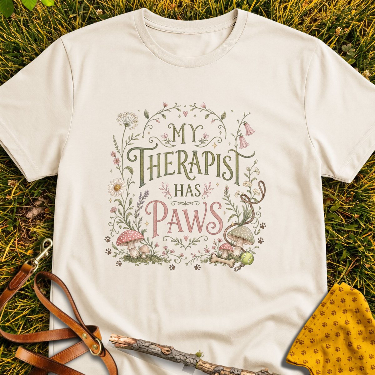 Forest Therapist T-shirt T-shirt in Natural - Furever Mode rescue dog tee
