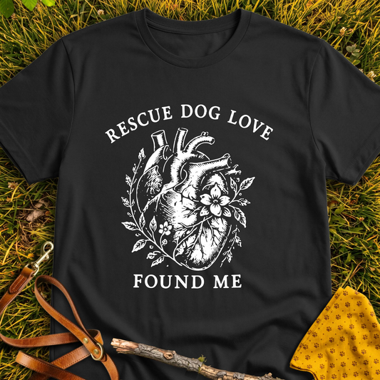 Found Love T-shirt T-shirt in Black - Furever Mode rescue dog tee