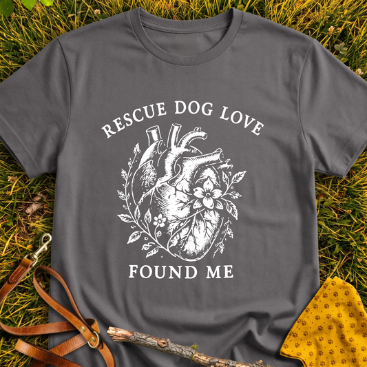 Found Love T-shirt T-shirt in Charcoal - Furever Mode rescue dog tee