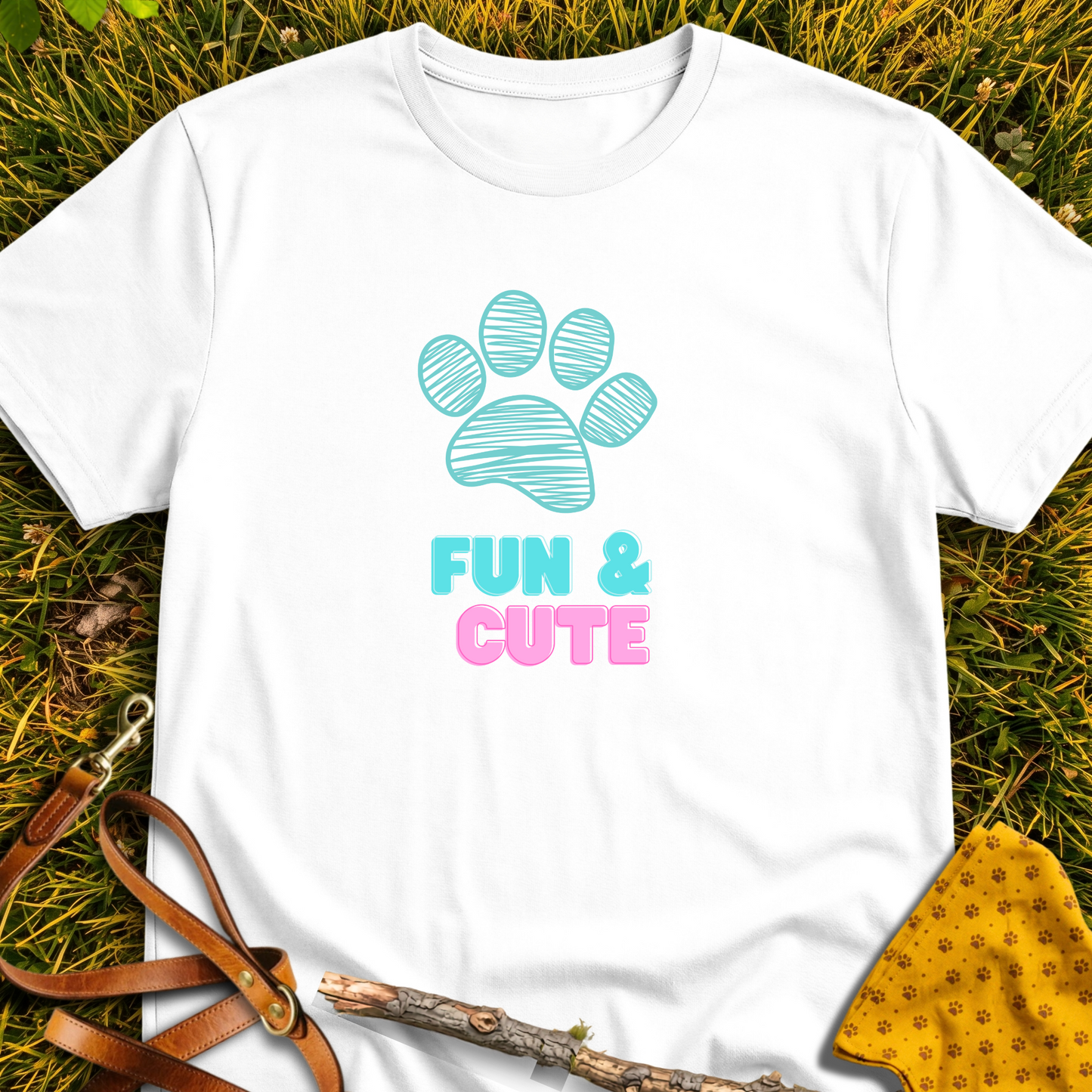 Fun & Cute T-shirt T-shirt in White - Furever Mode rescue dog tee