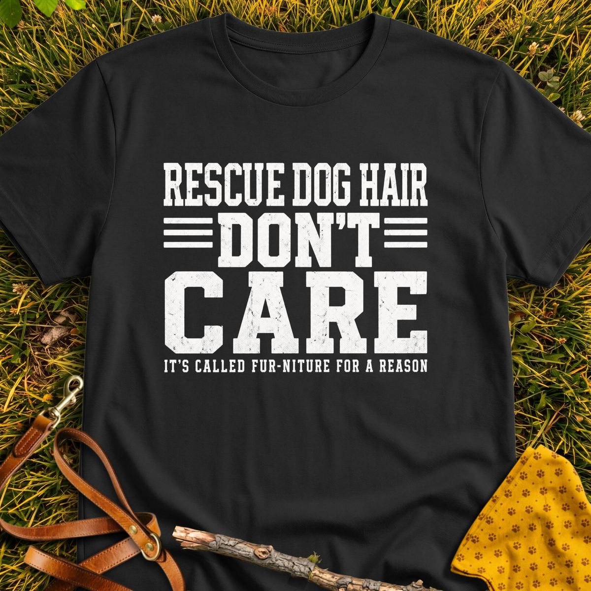Fur-niture T-shirt T-shirt in Black - Furever Mode rescue dog tee