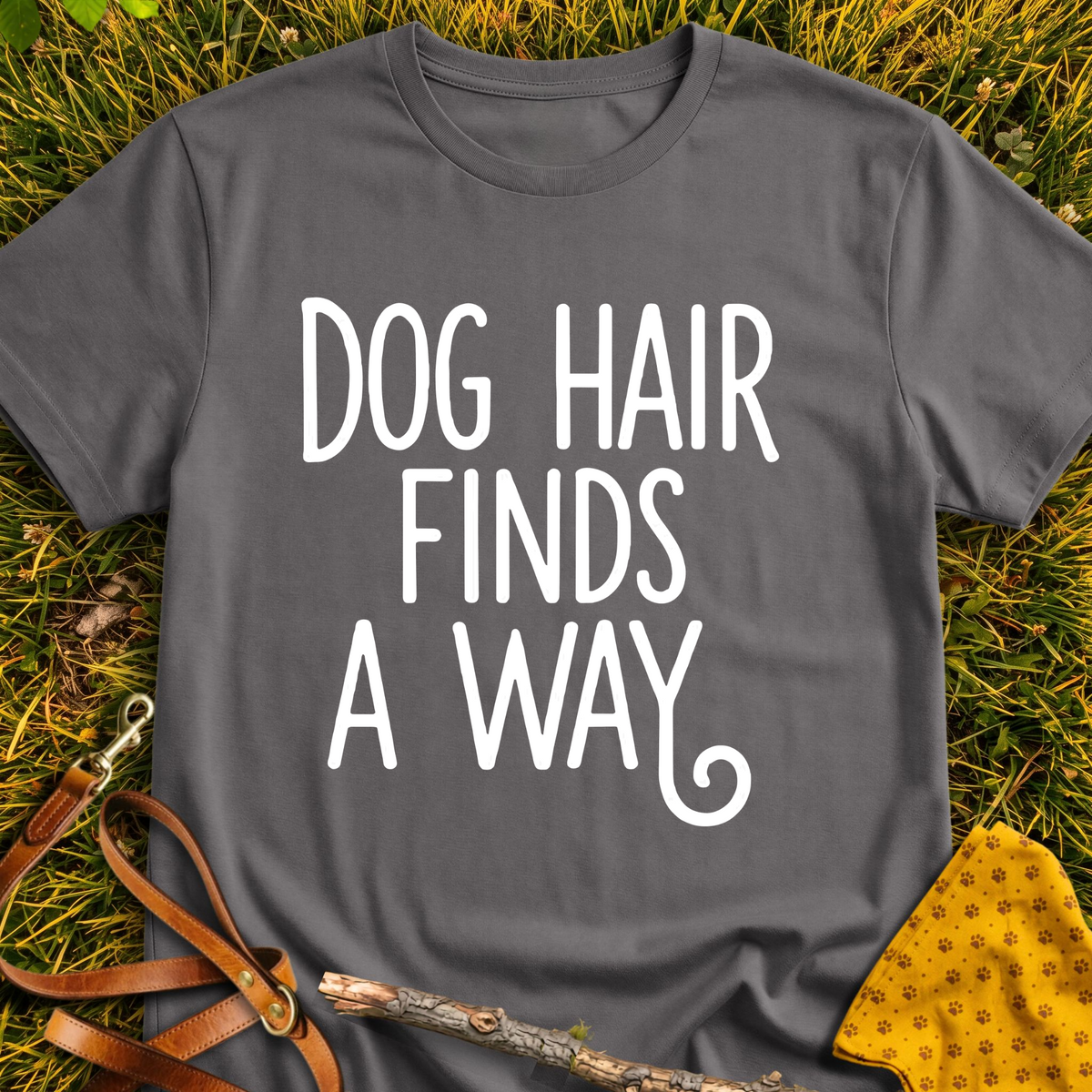 Fur Finds T-shirt T-shirt in Charcoal - Furever Mode rescue dog tee