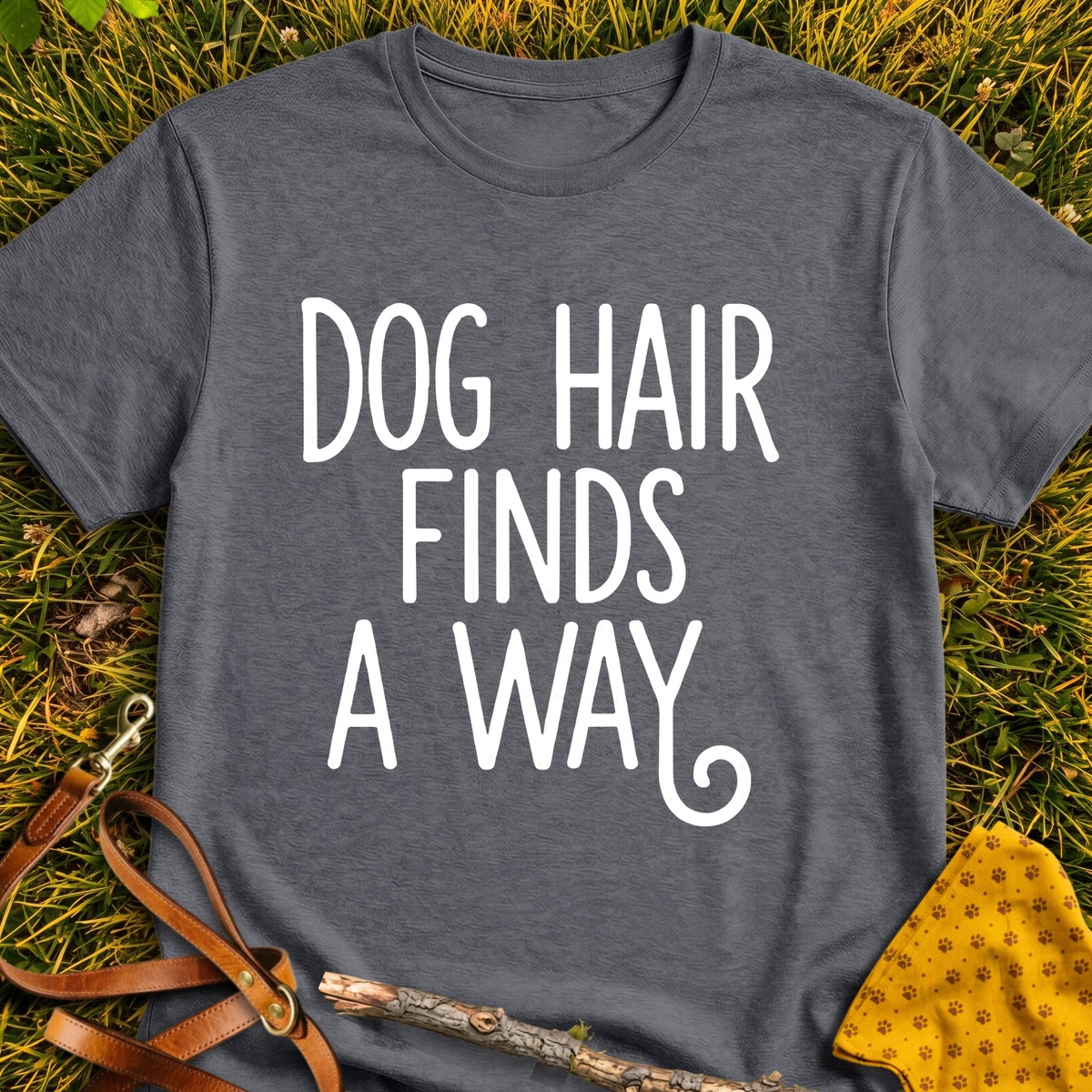 Fur Finds T-shirt T-shirt in Dark Heather - Furever Mode rescue dog tee