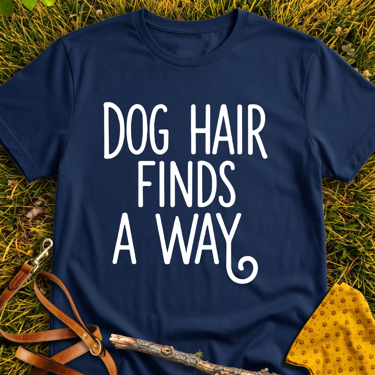 Fur Finds T-shirt T-shirt in Navy - Furever Mode rescue dog tee