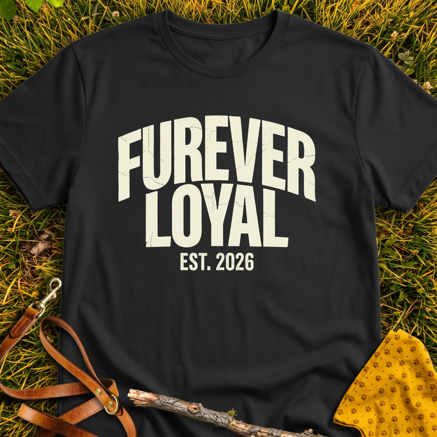 Furever Loyal T-shirt T-shirt in Black - Furever Mode rescue dog tee