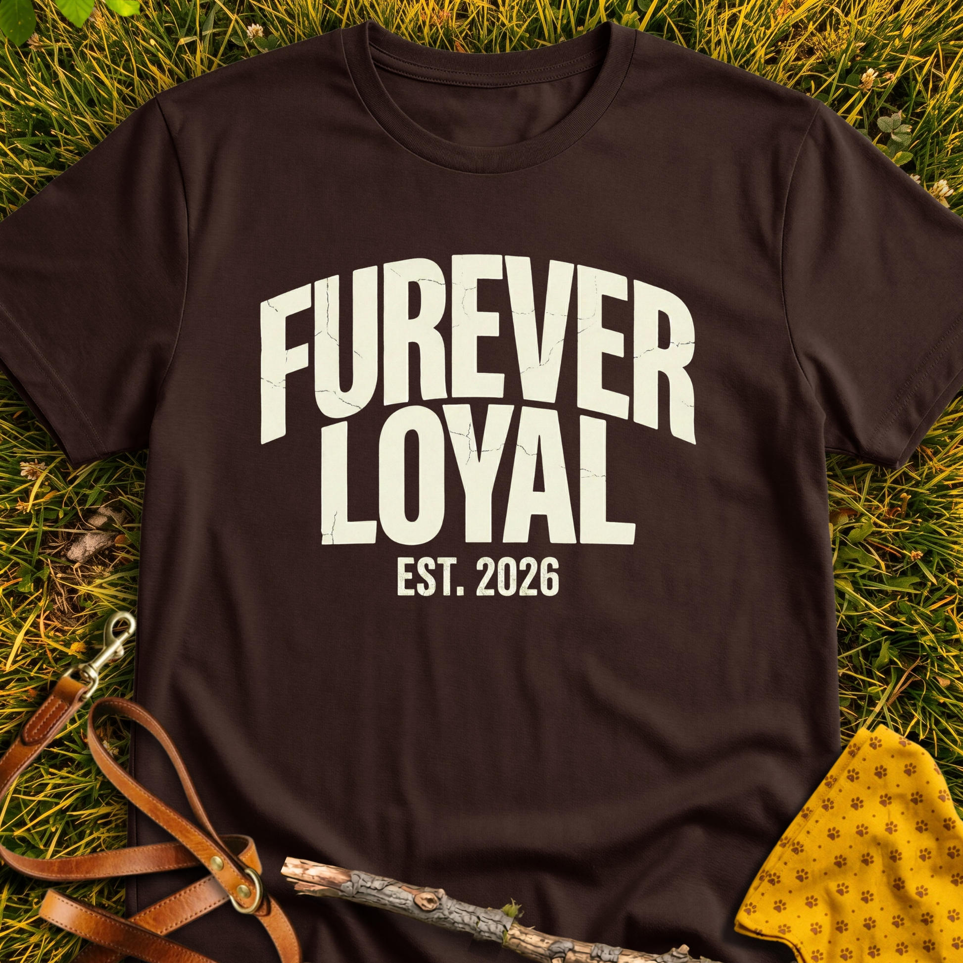 Furever Loyal T-shirt T-shirt in Dark Chocolate - Furever Mode rescue dog tee