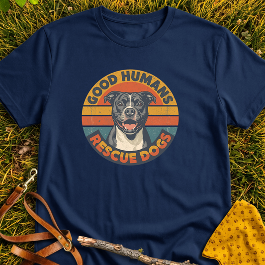 Good Humans Rescue Dogs T-shirt T-shirt in Navy - Furever Mode rescue dog tee