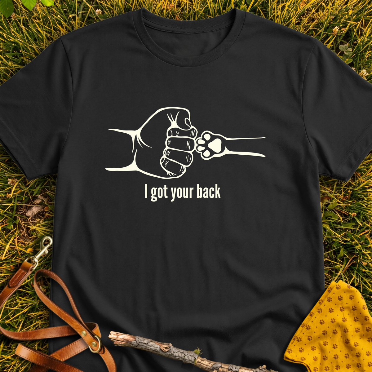 Got Your Back T-shirt T-shirt in Black - Furever Mode rescue dog tee