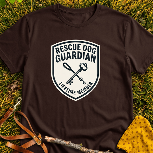 Guardian Member T-shirt T-shirt in Dark Chocolate - Furever Mode rescue dog tee