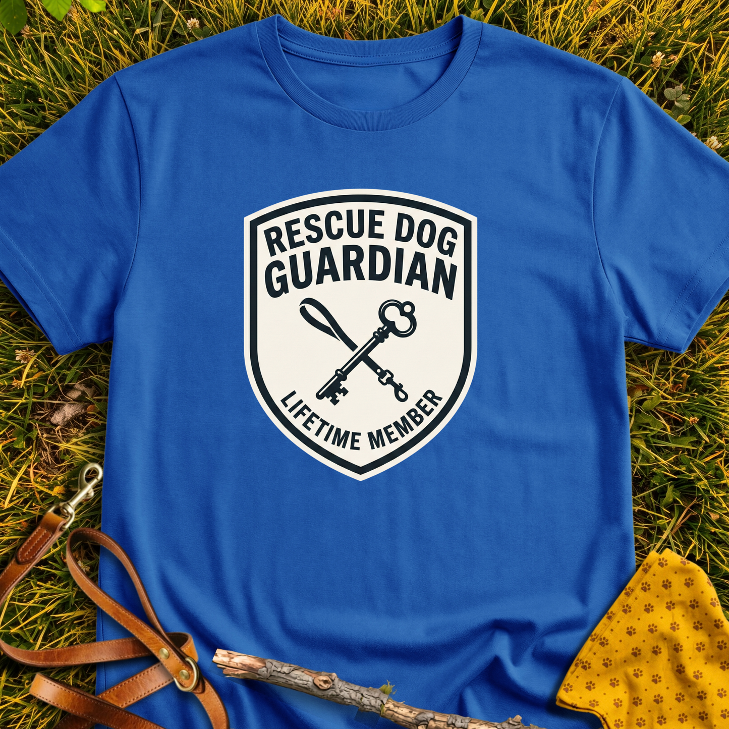 Guardian Member T-shirt T-shirt in Royal - Furever Mode rescue dog tee