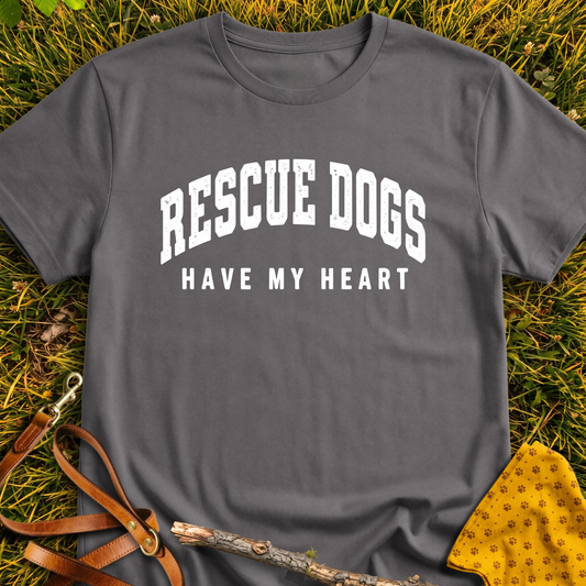 Heartstrings T-shirt T-shirt in Charcoal - Furever Mode rescue dog tee