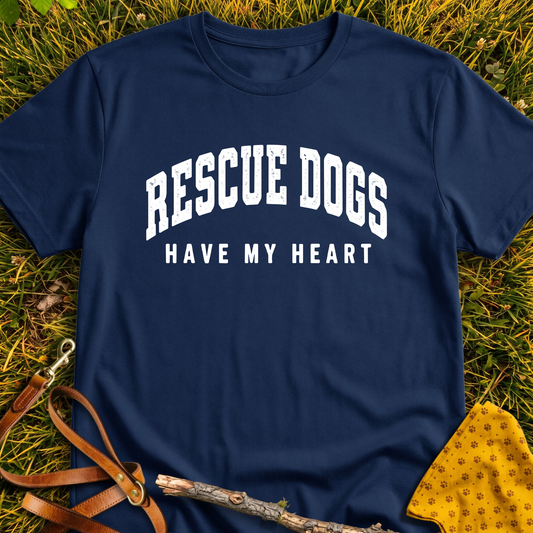 Heartstrings T-shirt T-shirt in Navy - Furever Mode rescue dog tee