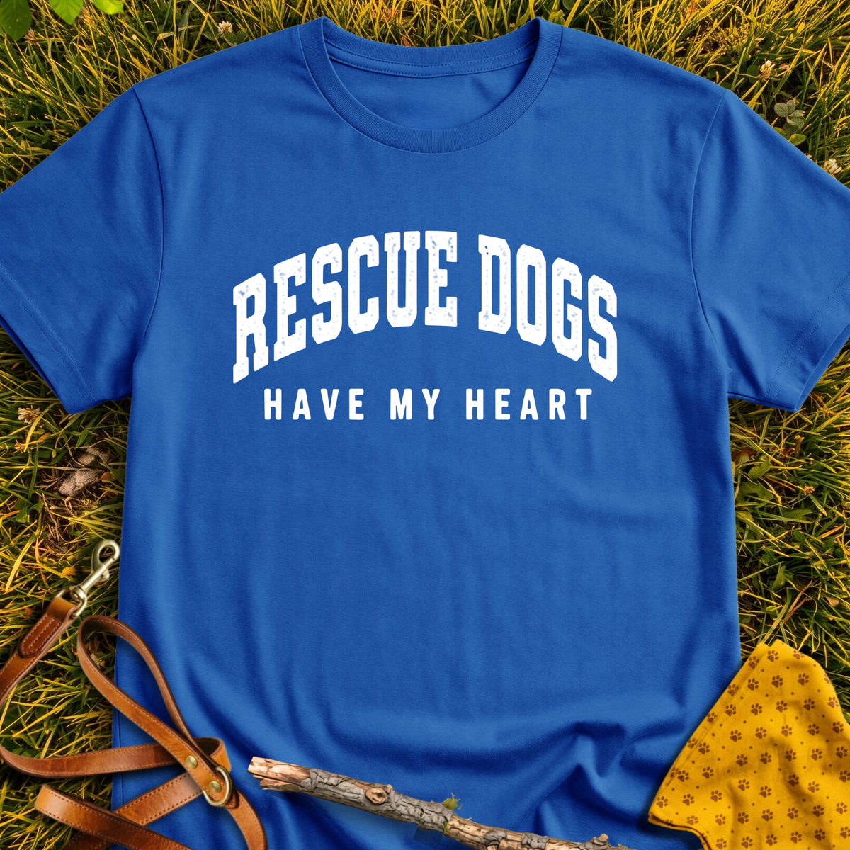 Heartstrings T-shirt T-shirt in Royal - Furever Mode rescue dog tee
