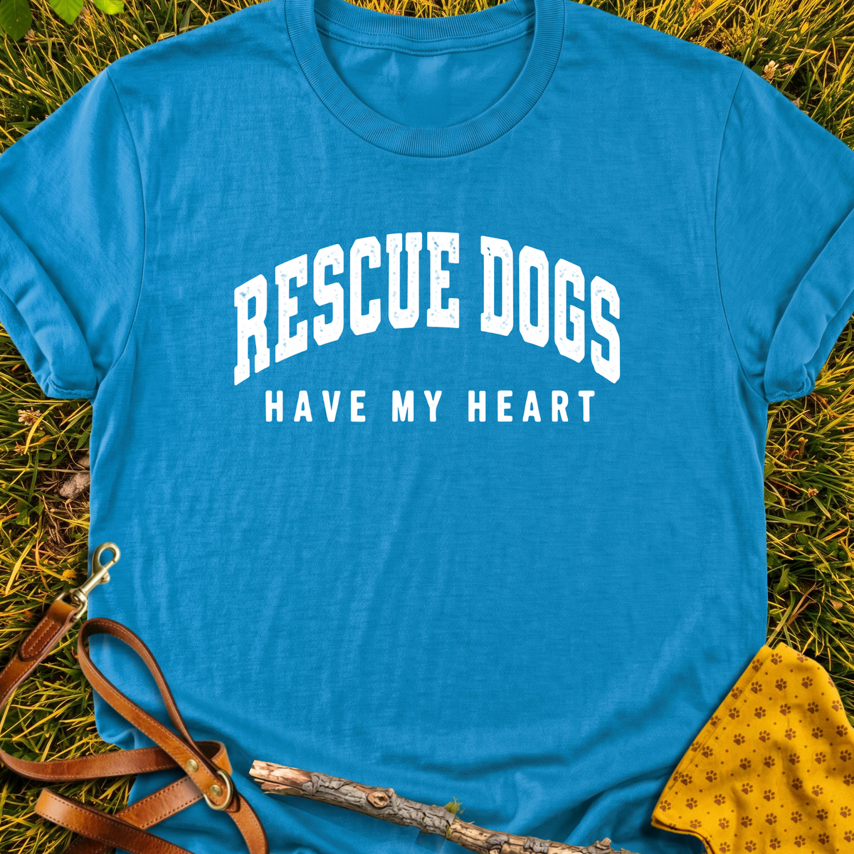Heartstrings T-shirt T-shirt in Sapphire - Furever Mode rescue dog tee