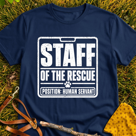 Human Staff T-shirt T-shirt in Navy - Furever Mode rescue dog tee
