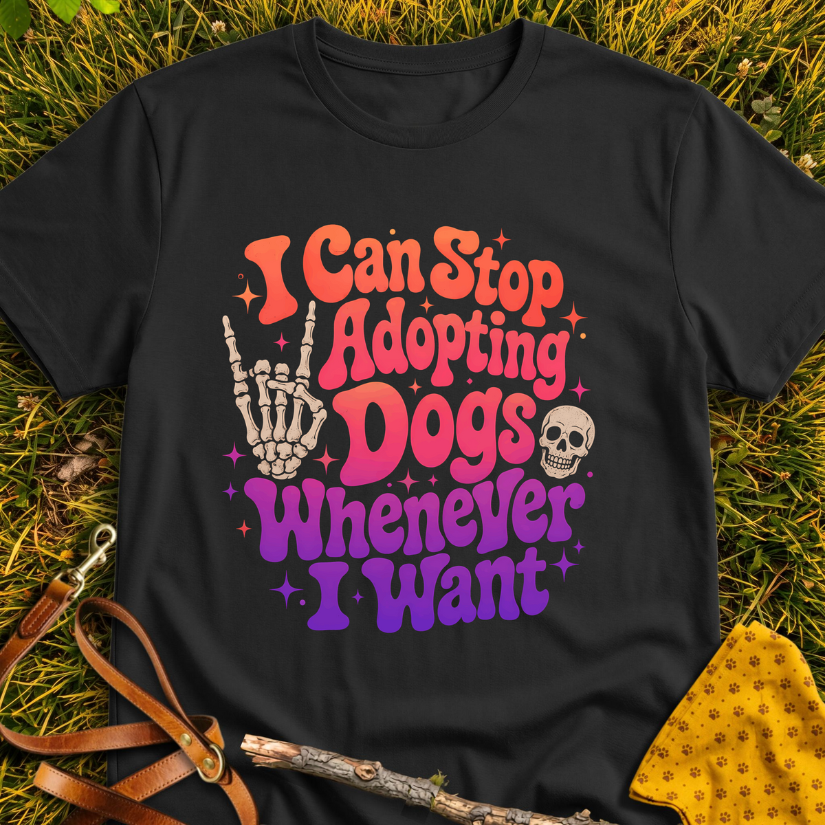 I Can Stop T-shirt T-shirt in Black - Furever Mode rescue dog tee