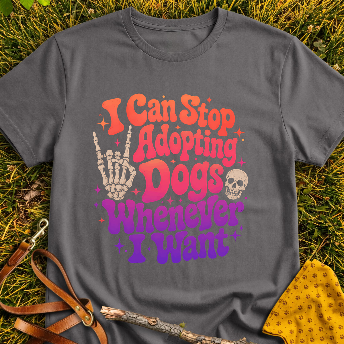 I Can Stop T-shirt T-shirt in Charcoal - Furever Mode rescue dog tee