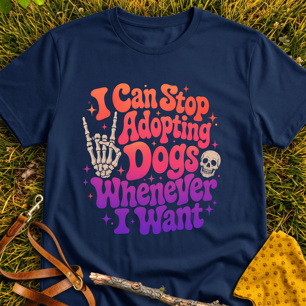 I Can Stop T-shirt T-shirt in Navy - Furever Mode rescue dog tee