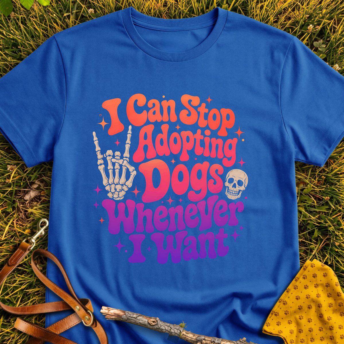 I Can Stop T-shirt T-shirt in Royal - Furever Mode rescue dog tee