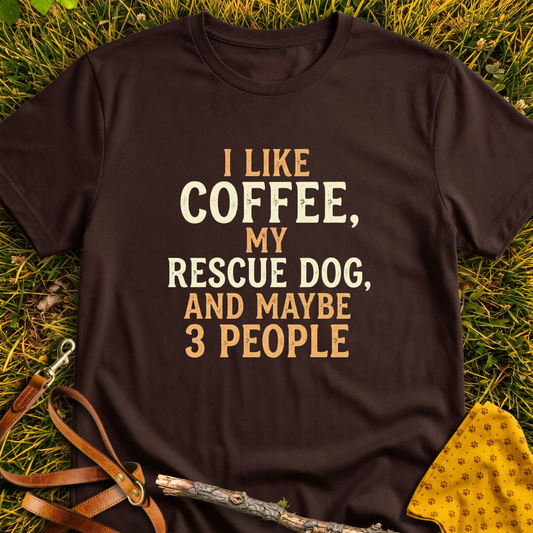 I Like Coffee T-shirt T-shirt in Dark Chocolate - Furever Mode rescue dog tee