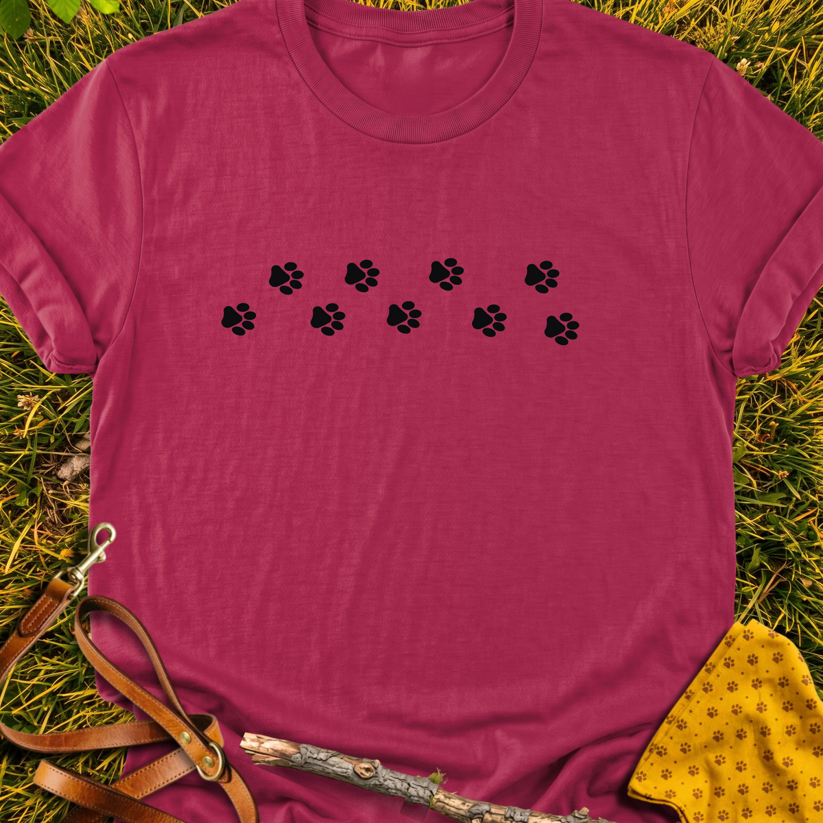 Imprints T-shirt T-shirt in Cardinal Red - Furever Mode rescue dog tee