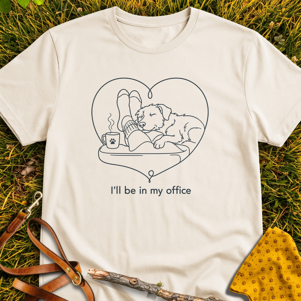 In My Office T-shirt T-shirt in Natural - Furever Mode rescue dog tee