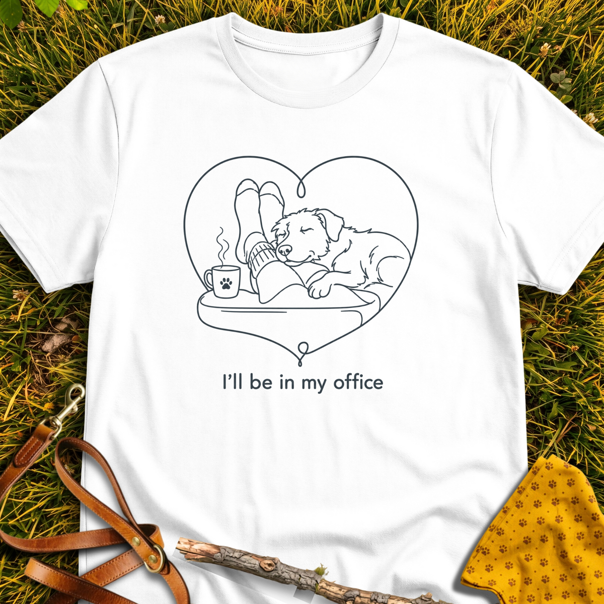 In My Office T-shirt T-shirt in White - Furever Mode rescue dog tee