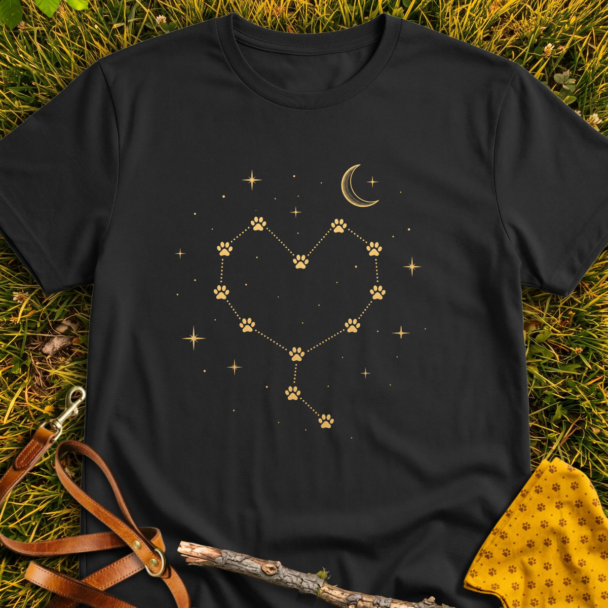 In the Stars T-shirt T-shirt in Black - Furever Mode rescue dog tee