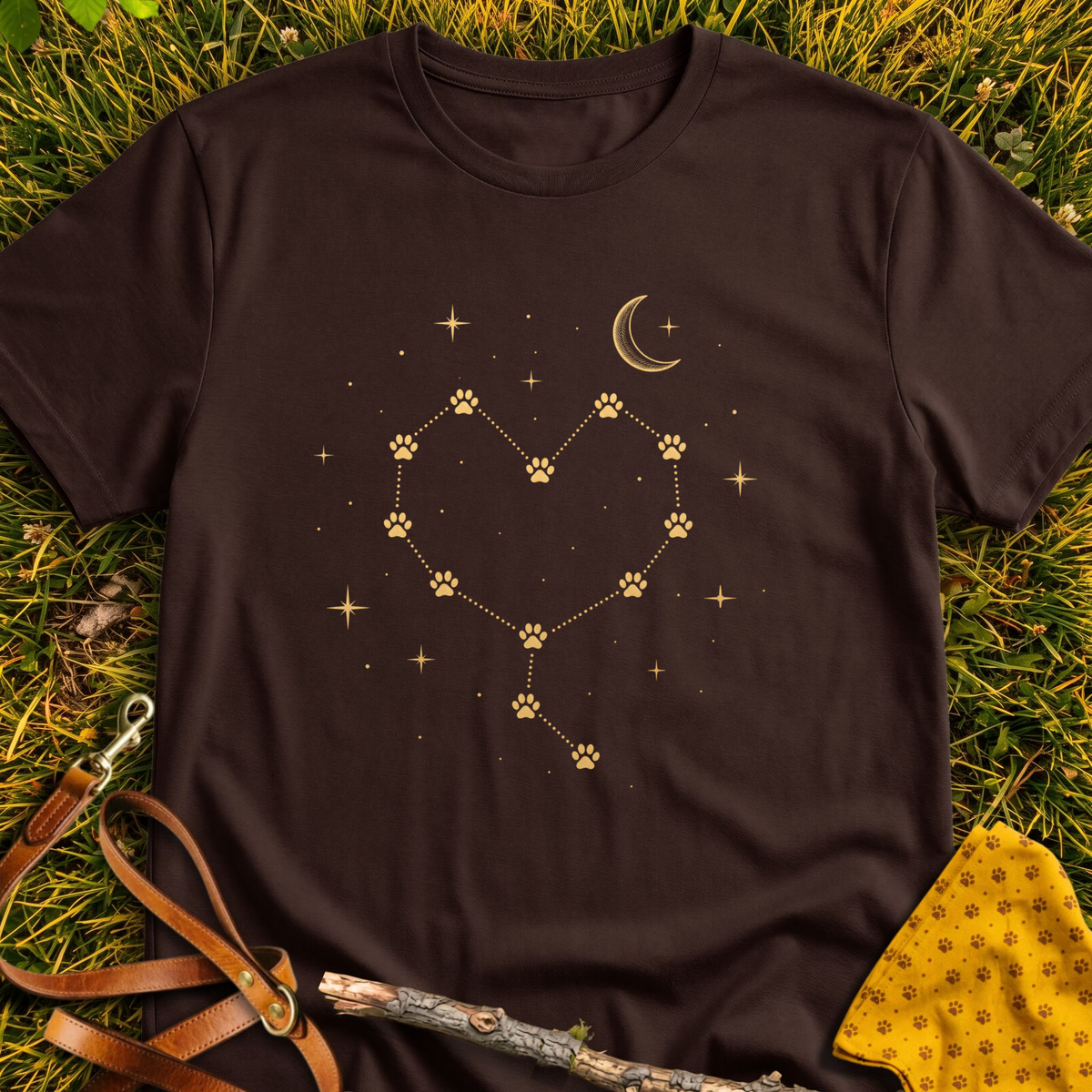 In the Stars T-shirt T-shirt in Dark Chocolate - Furever Mode rescue dog tee