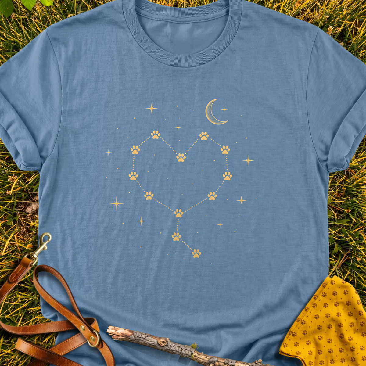 In the Stars T-shirt T-shirt in Indigo Blue - Furever Mode rescue dog tee