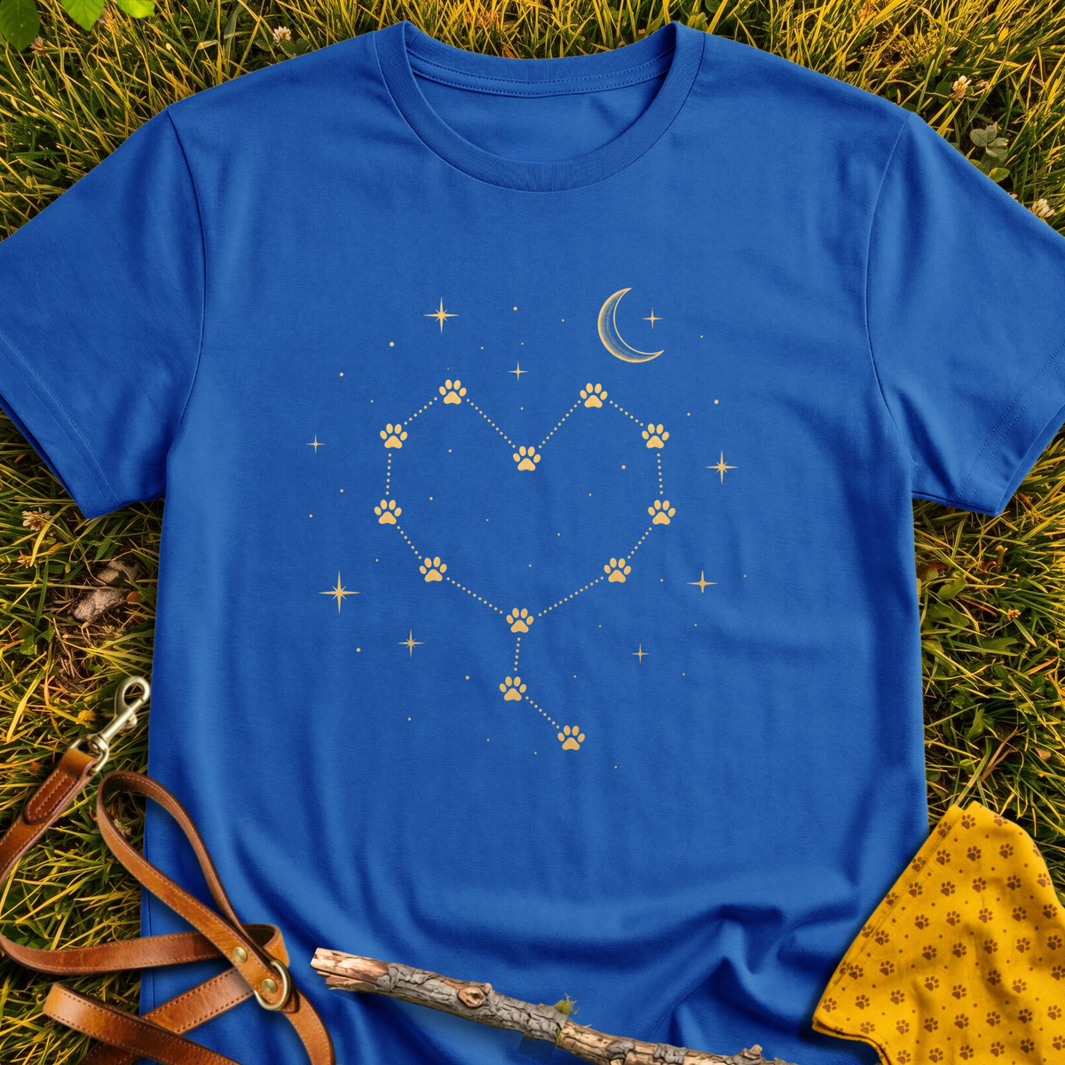 In the Stars T-shirt T-shirt in Royal - Furever Mode rescue dog tee