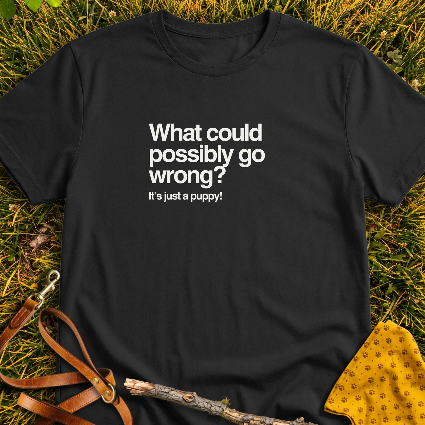 It's Just a Puppy T-shirt T-shirt in Black - Furever Mode rescue dog tee