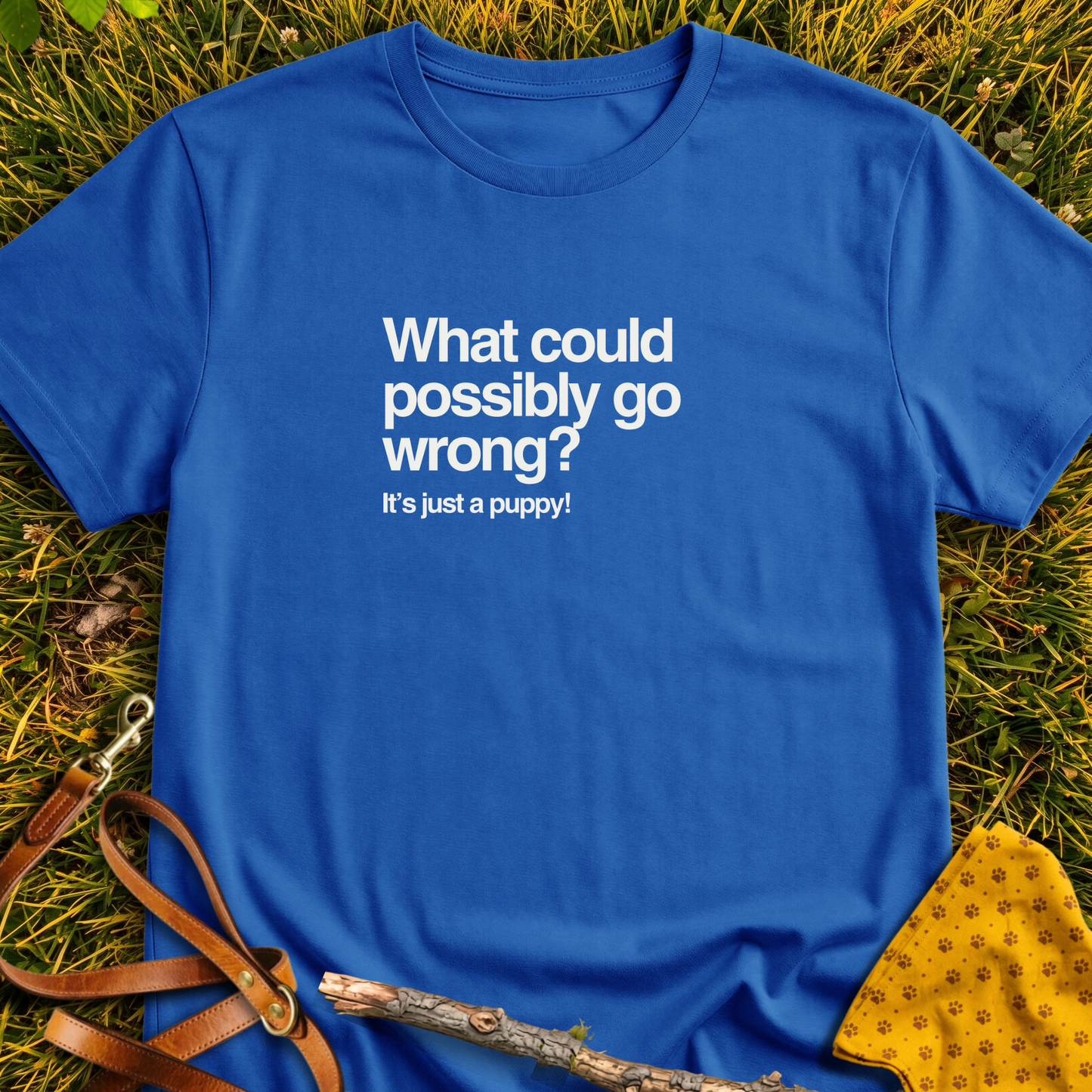 It's Just a Puppy T-shirt T-shirt in Royal - Furever Mode rescue dog tee