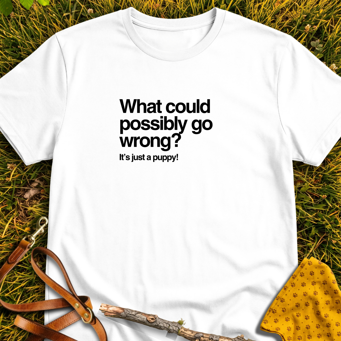 It's Just a Puppy T-shirt T-shirt in White - Furever Mode rescue dog tee