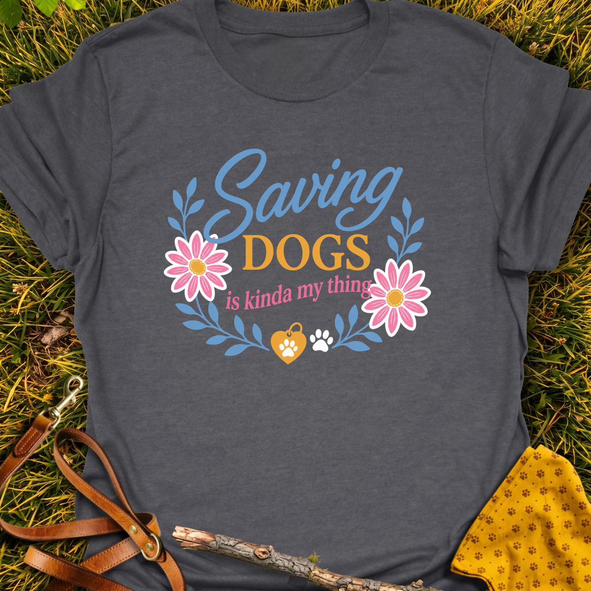 It's My Thing T-shirt T-shirt in Dark Heather Grey - Furever Mode rescue dog tee