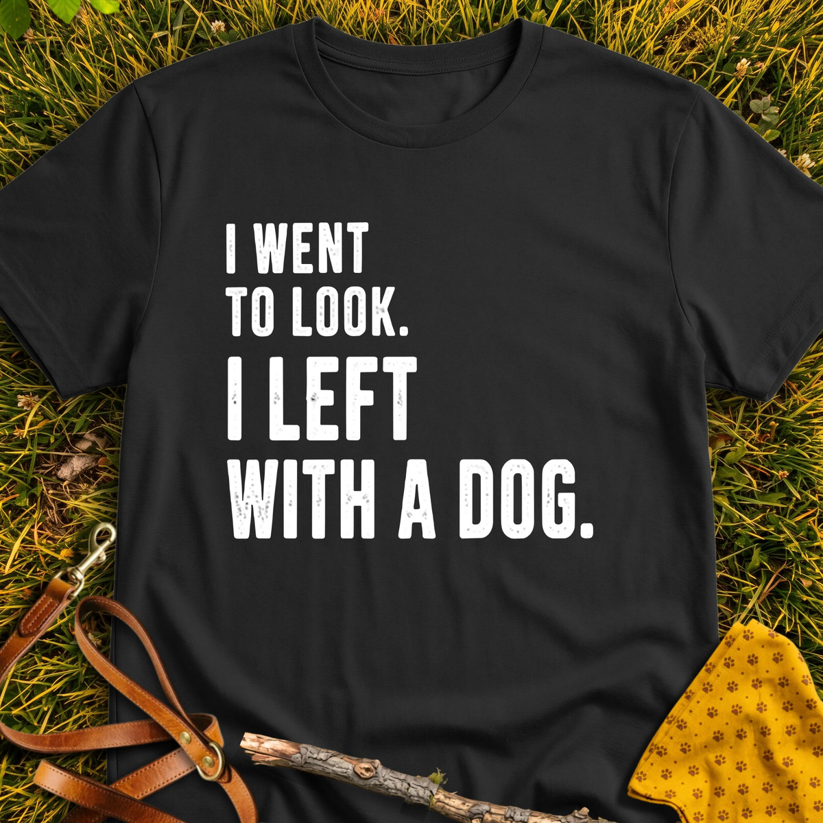 Just Looking T-shirt T-shirt in Black - Furever Mode rescue dog tee
